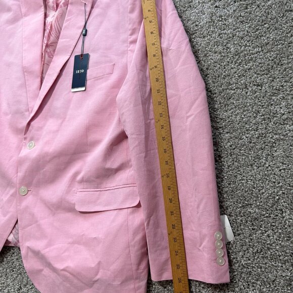 Izod Mens Pink Blazer Jacket Lining 2-Button Closure Size 52R New With Tags - Picture 9 of 12